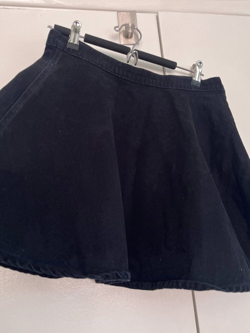 American Apparel mini, circle denim skirt – size L